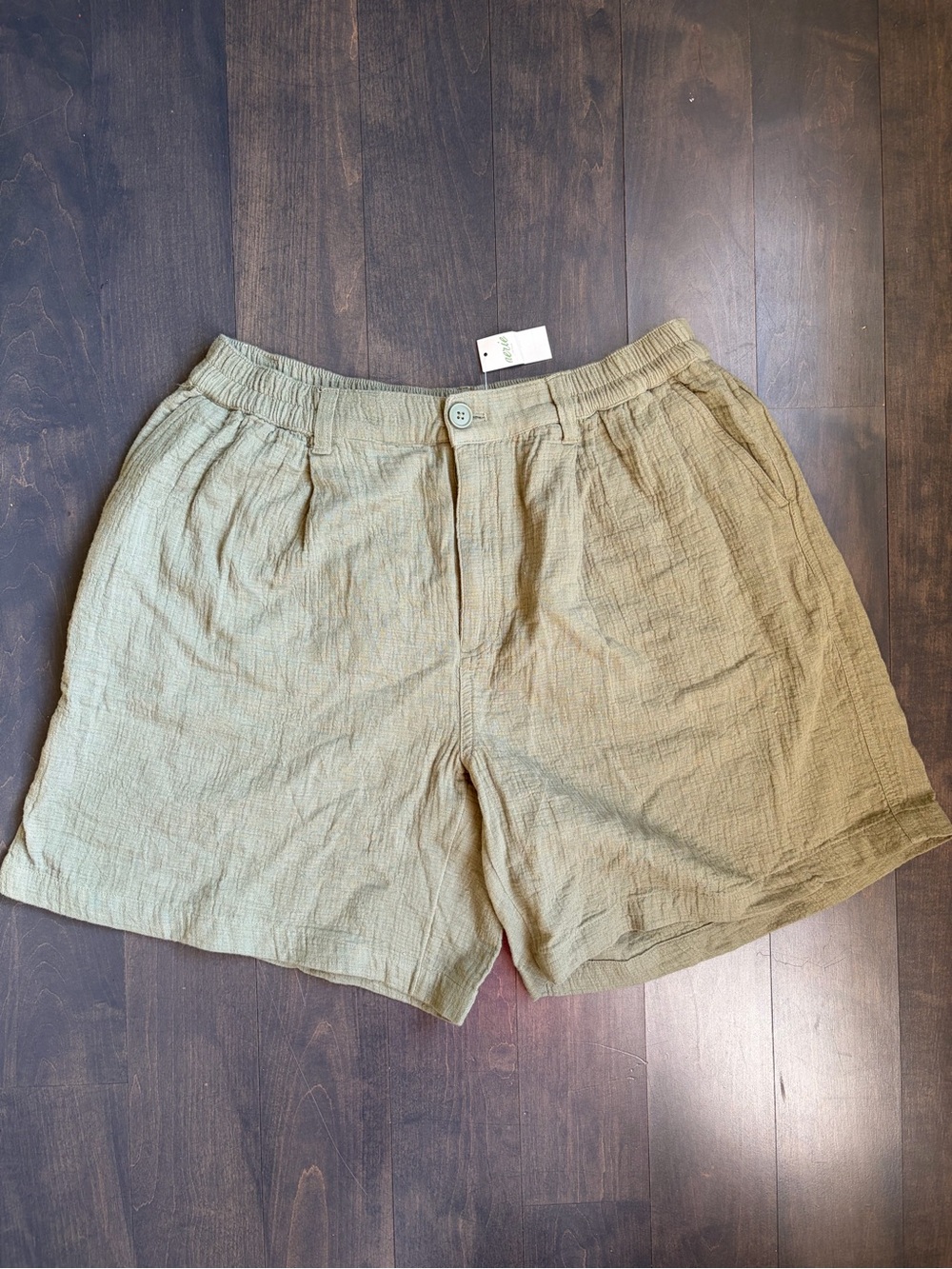 Aerie NWT Casual Cotton Olive Green Shorts Size Large